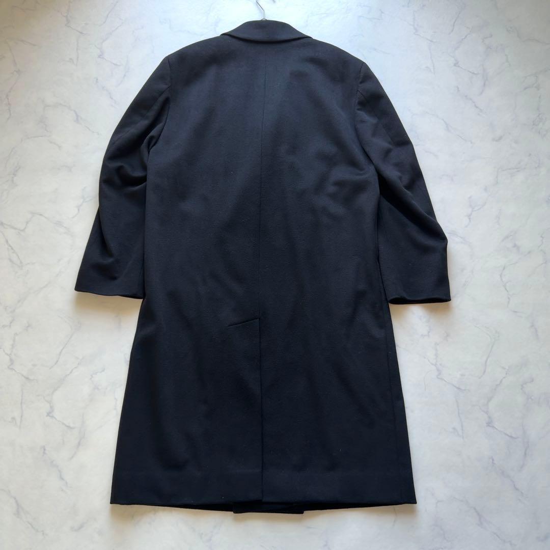 【HUGO BOSS × Loro Piana】ダブルブレストロングコート 黒