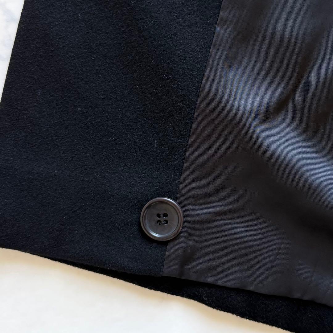 【HUGO BOSS × Loro Piana】ダブルブレストロングコート 黒