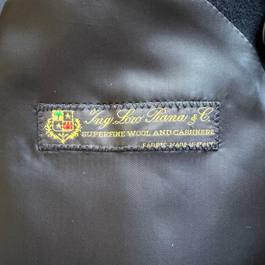 【HUGO BOSS × Loro Piana】ダブルブレストロングコート 黒