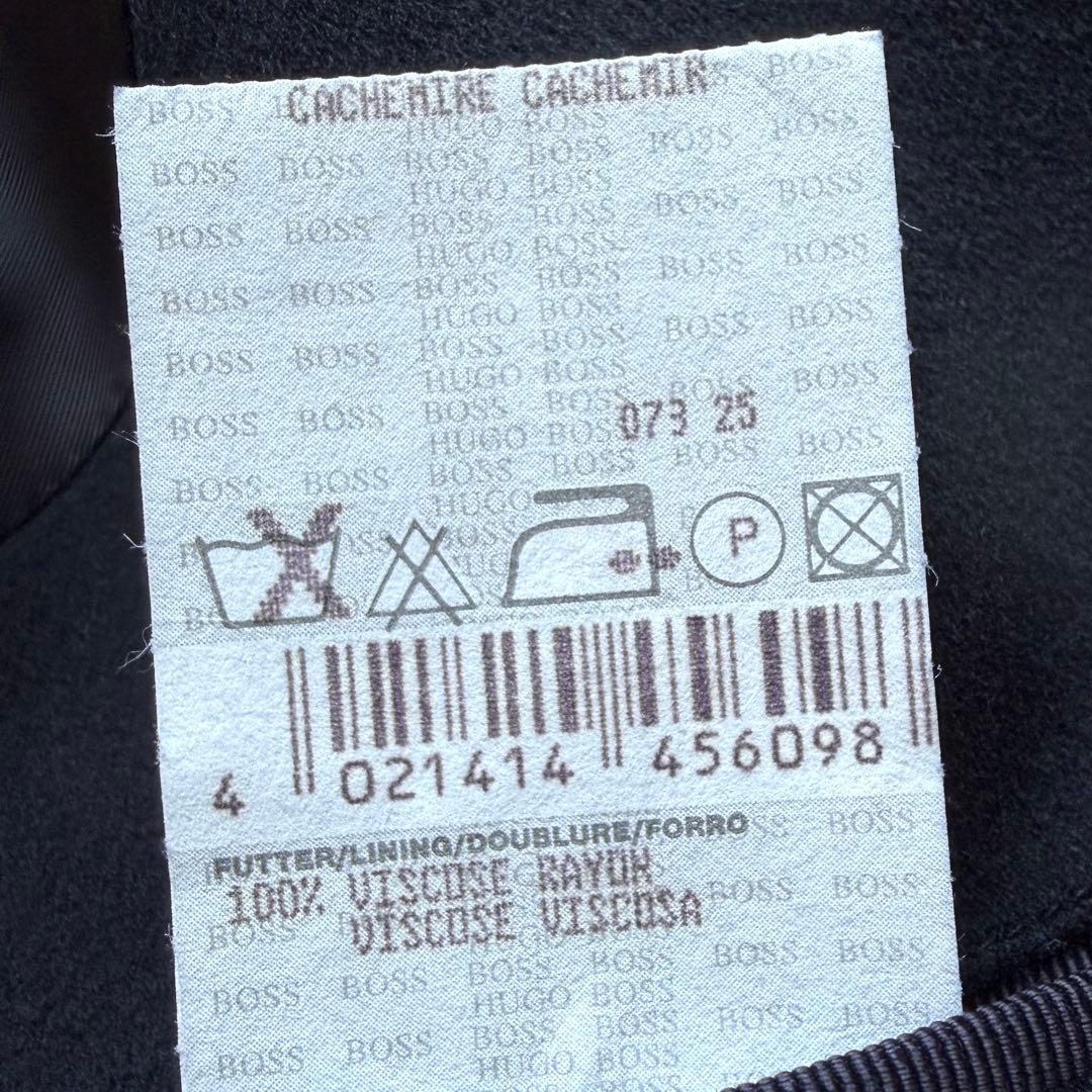 【HUGO BOSS × Loro Piana】ダブルブレストロングコート 黒