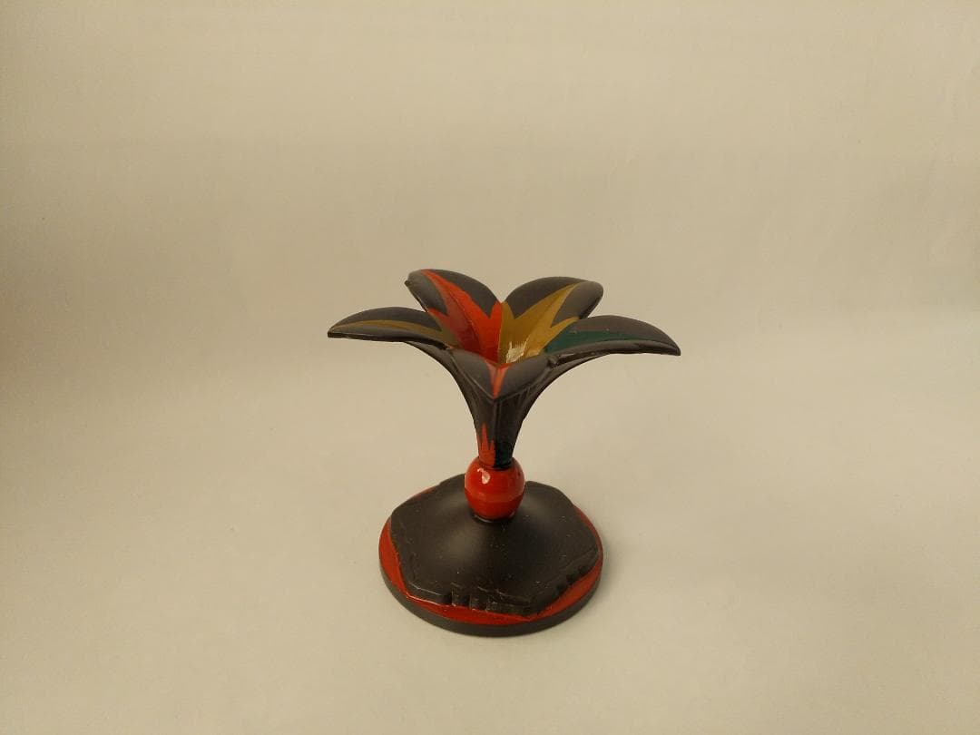 色繪 突羽根蓋置 高岡銅器 金森彦兵衛 作 蓋置 茶道具 逸品 共箱 栞 新品