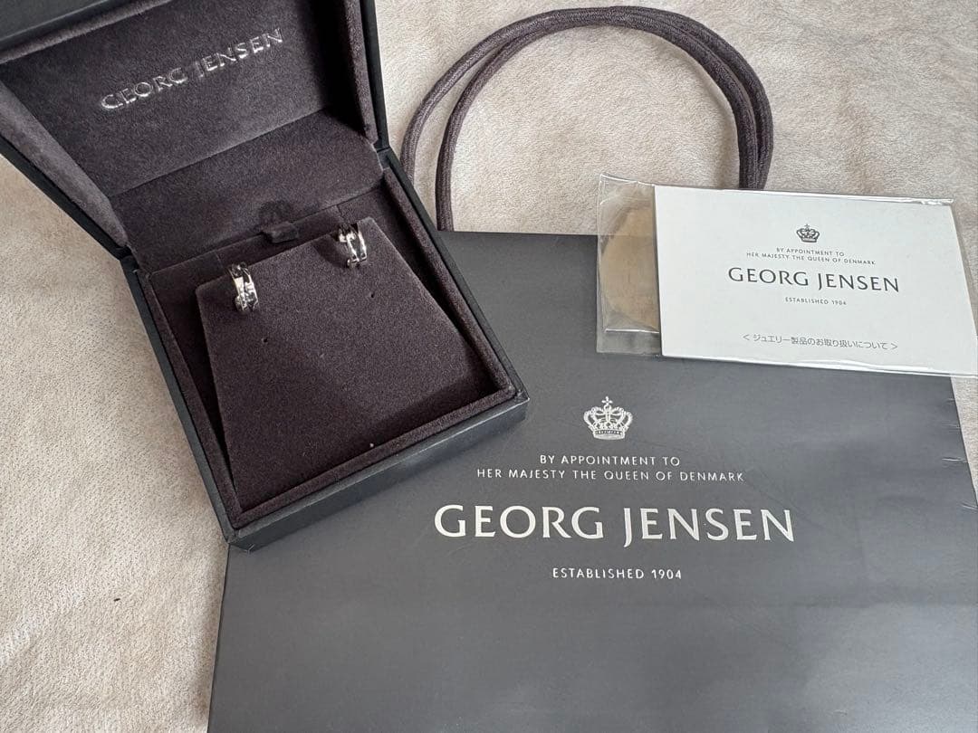 ジョージ ジェンセン　フュージョン　フープピアス　K18WG