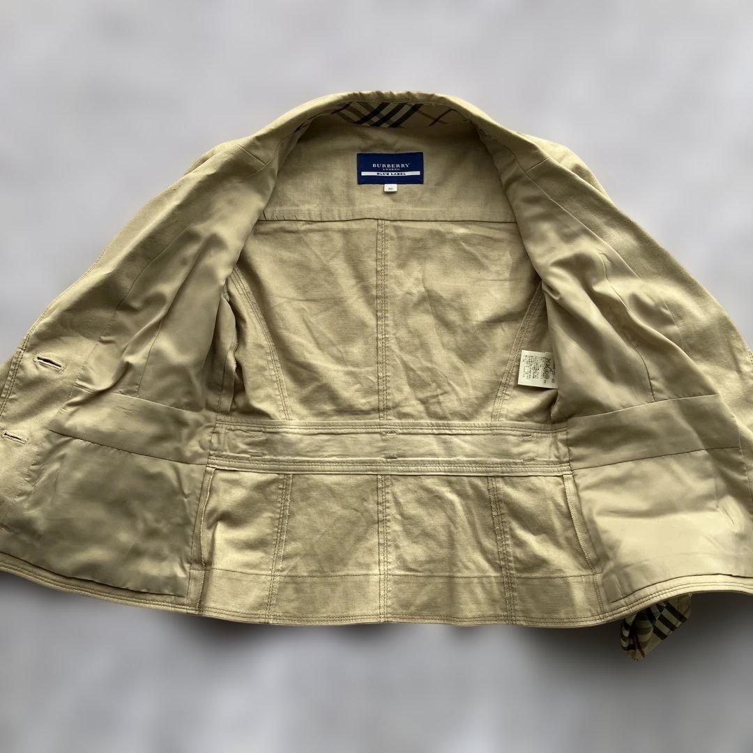 希少　バーバリー　テーラードジャケット　ベルト付き　ノバチェック　ホースロゴ