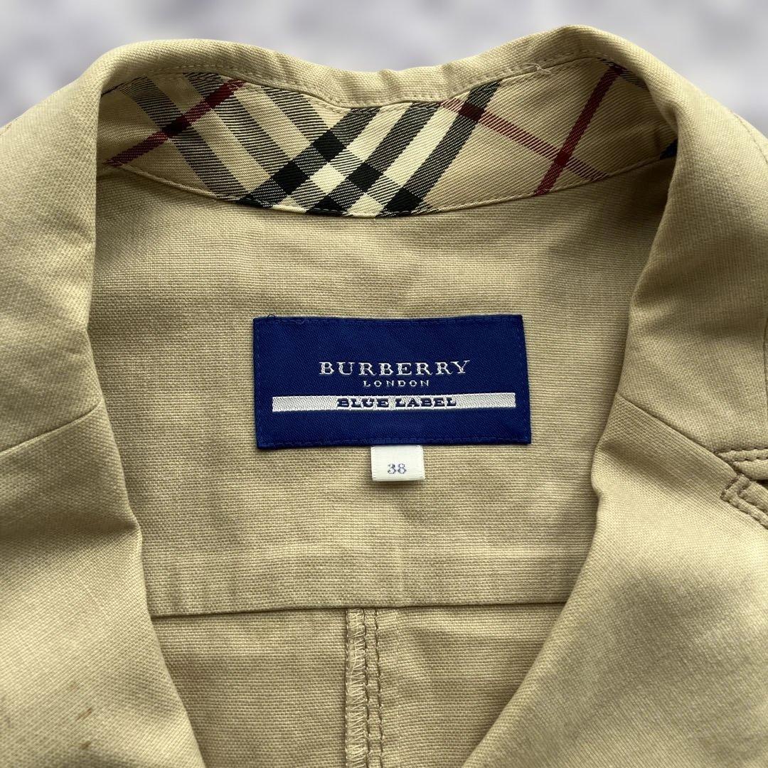 希少　バーバリー　テーラードジャケット　ベルト付き　ノバチェック　ホースロゴ