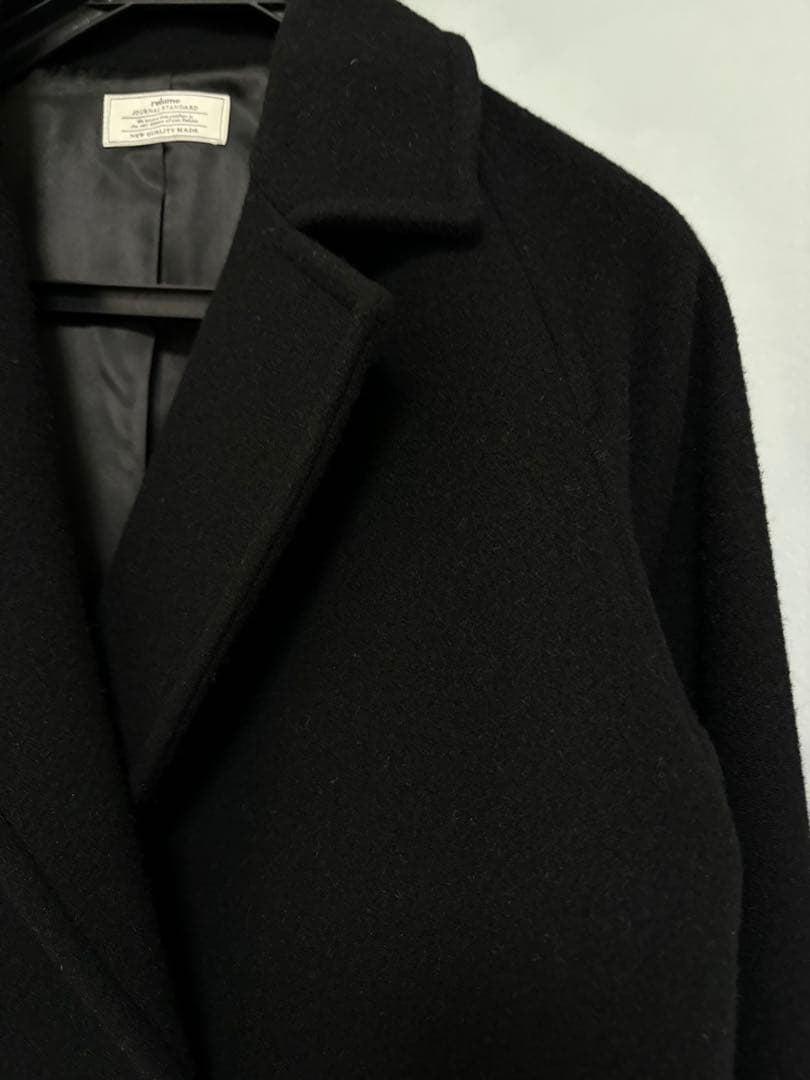 ジャーナルスタンダードレリューム 尾州ウールモッサWブレストハーフコート