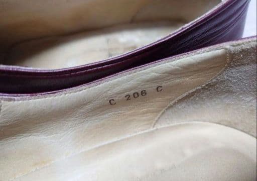 旧旧チャーチコレクター向け美品米旗艦店別注ハンドメイドプレーントゥ8バーガンディ