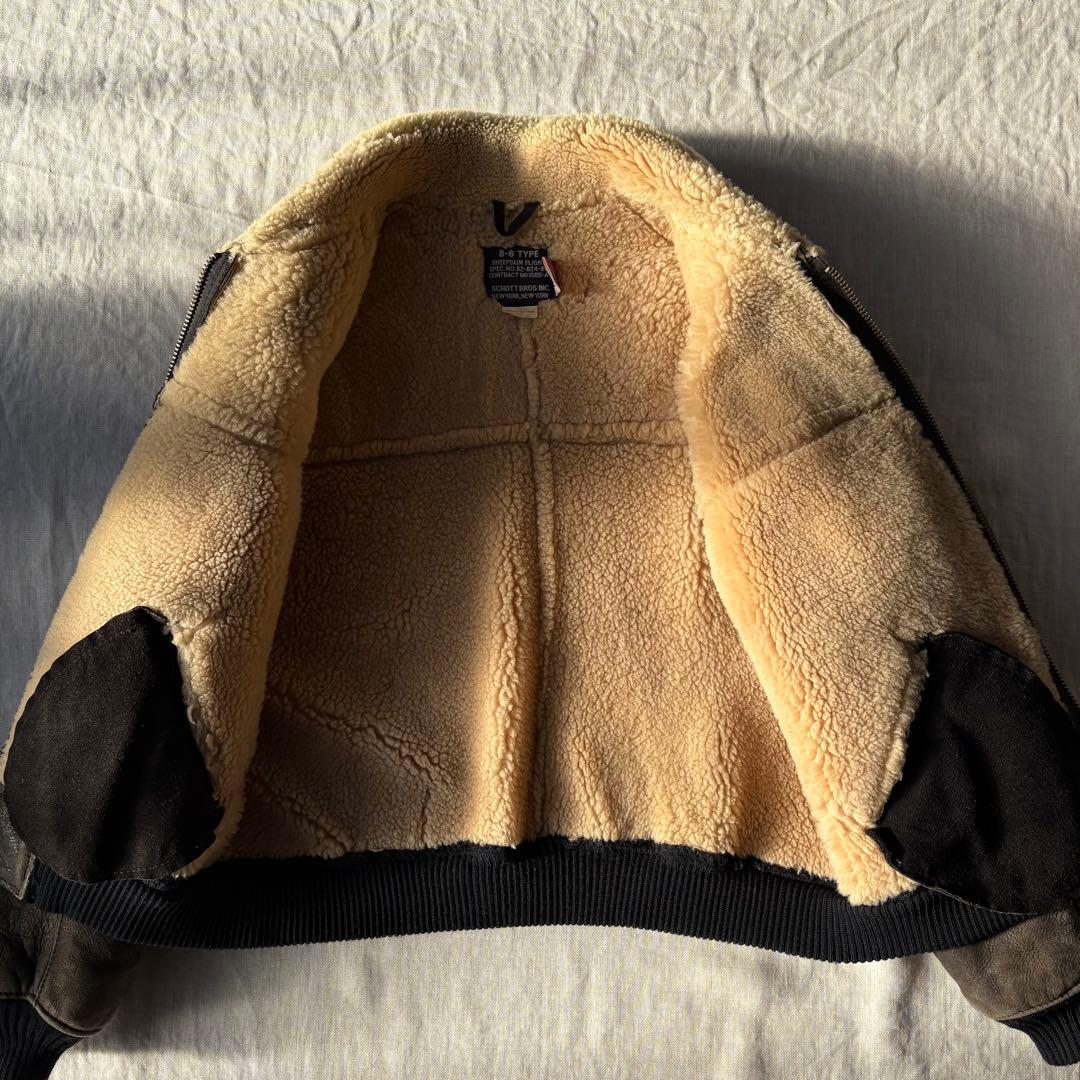 SCHOTT ショット B-6 ムートン フライトジャケット 40 USA製