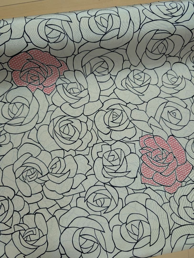 京友禅　恋じゅばん　薔薇柄　正絹100% 襦袢　絹　シルク100　おしゃれ着物