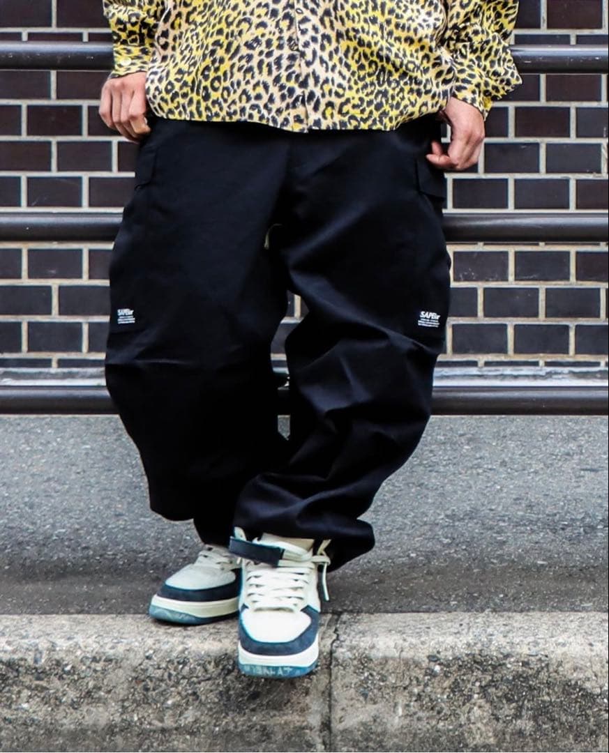 SAPEur ワークパンツ Lサイズ コットン100% カーゴパンツ黒　サプール