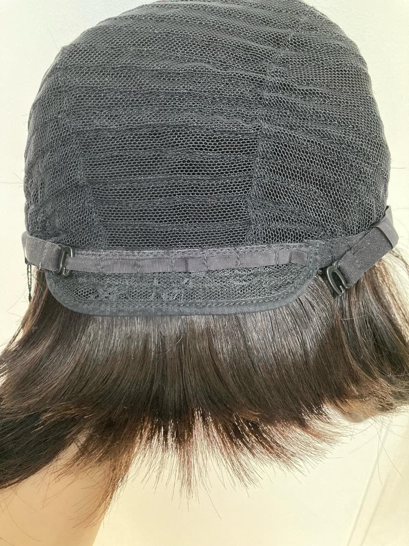 ウィッグ　ボブ　人毛100％　ナチュラルブラック　未使用品