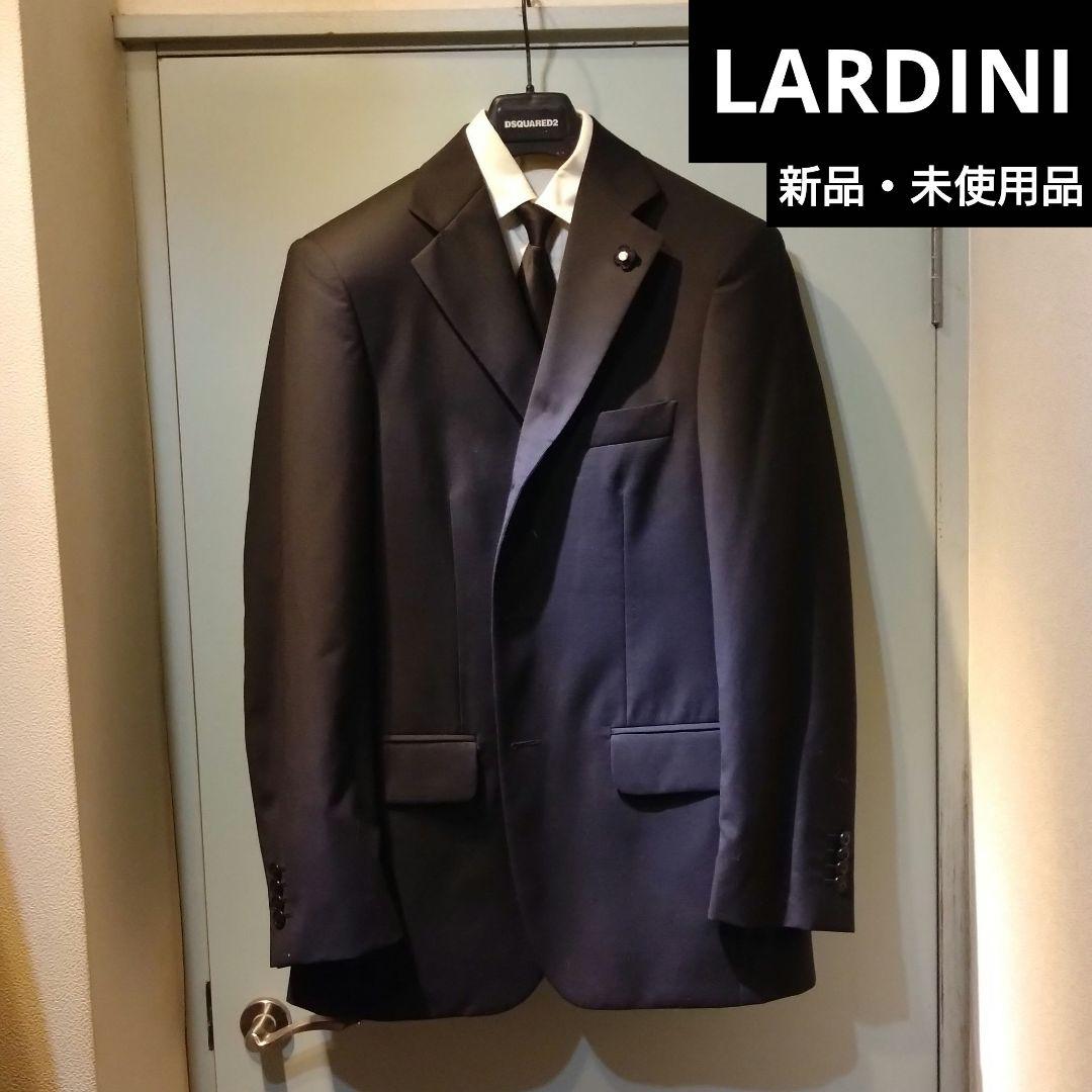 LARDINI ウールスーツ ブラック 46 ロロピアーナ Loro Piana