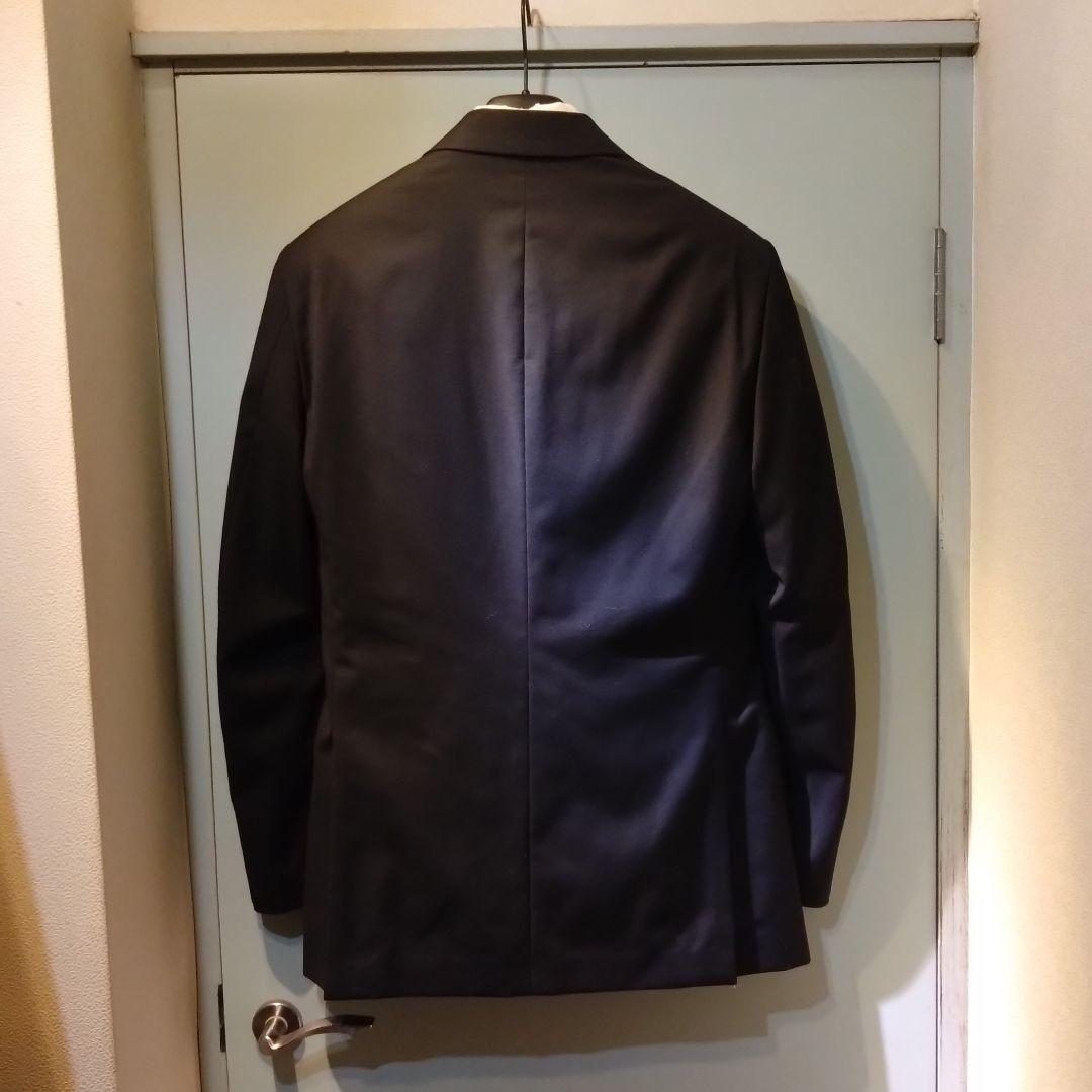 LARDINI ウールスーツ ブラック 46 ロロピアーナ Loro Piana