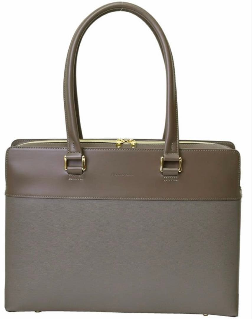 【新品】目々澤鞄　レディースビジネスバッグ　トート pc 就活　転職　グレー