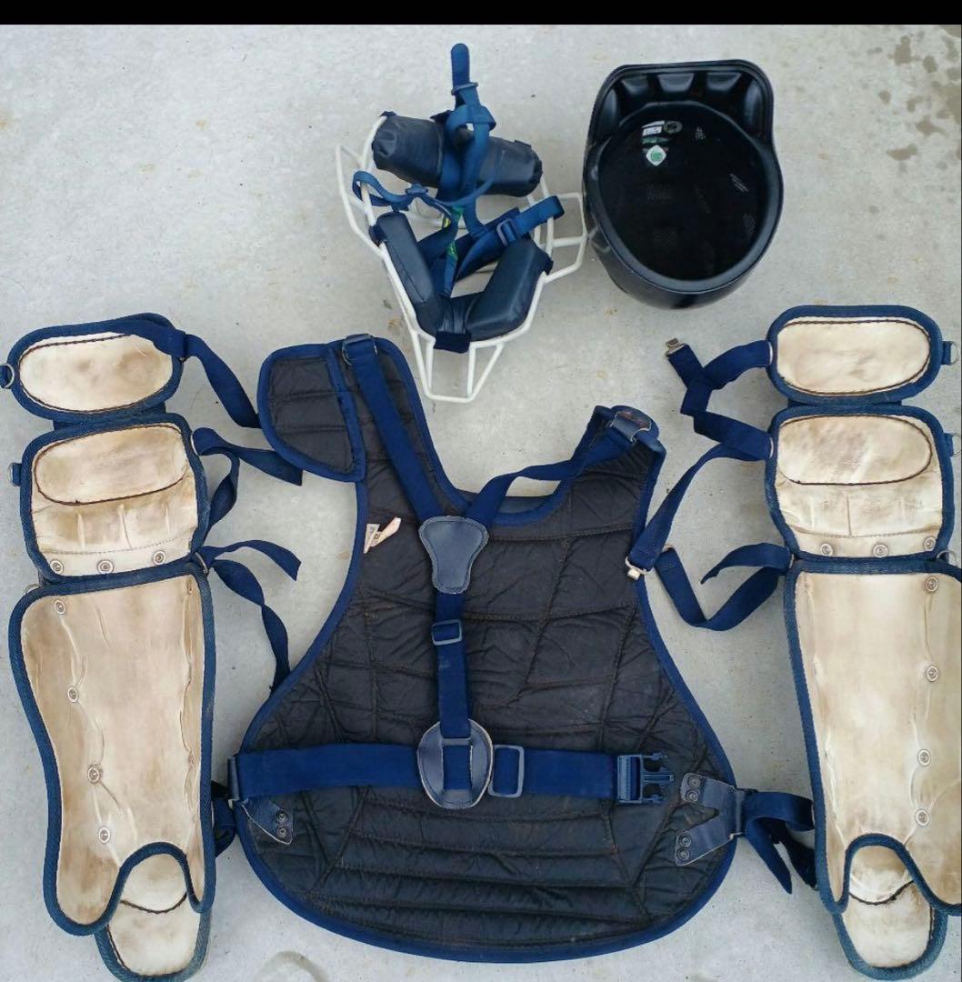 キャッチャー用プロテクターセット ネイビー