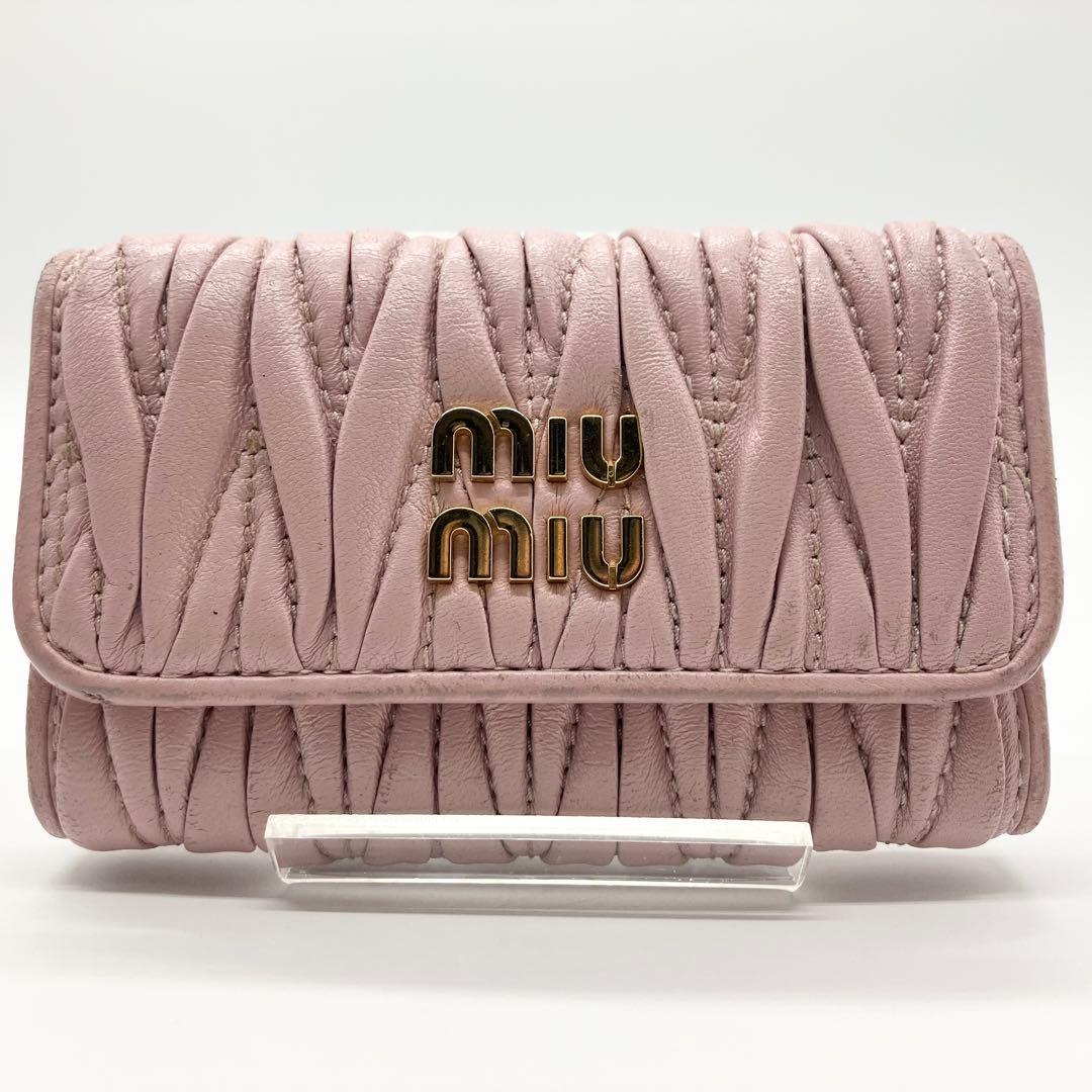 現行✨新型✨FRID付✨ミュウミュウ キーケース マテラッセ ピンク　付属品完備