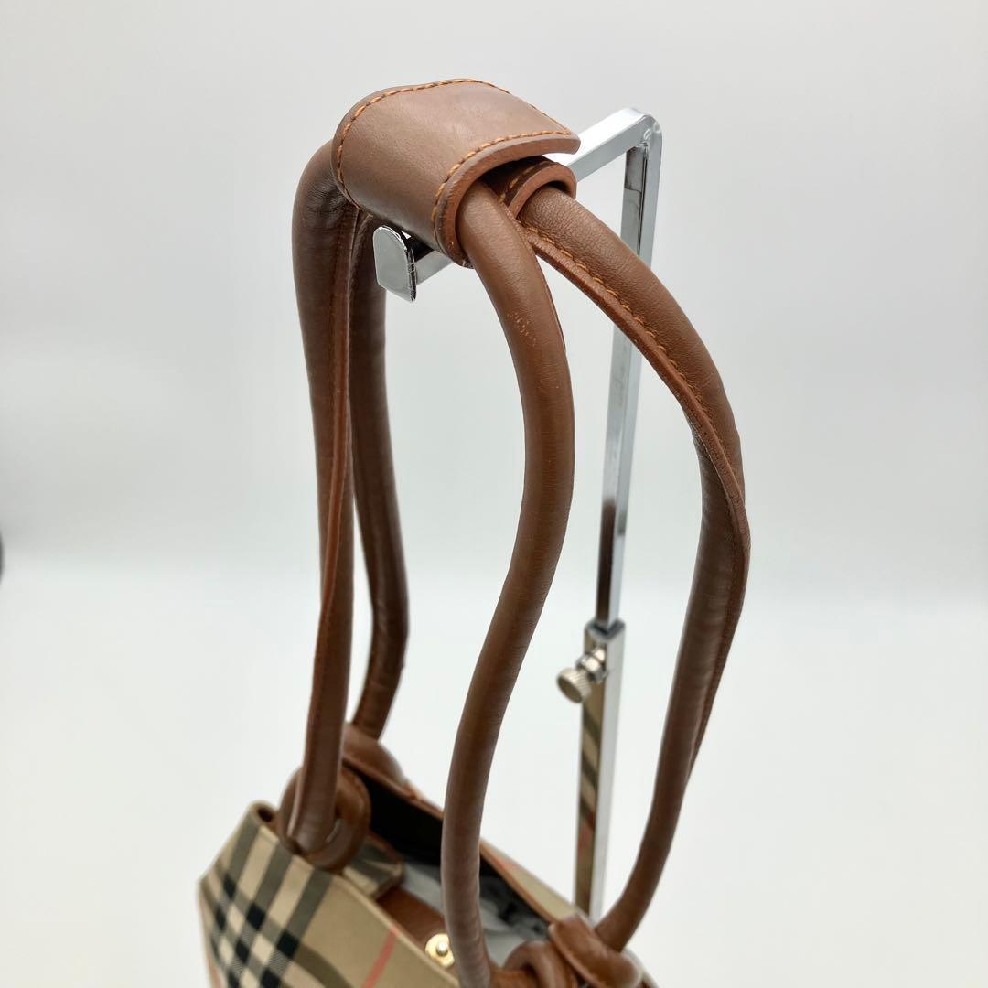 希少 バーバリー 月桂樹 ショルダーバッグ ノバチェック シャドーホース バケツ