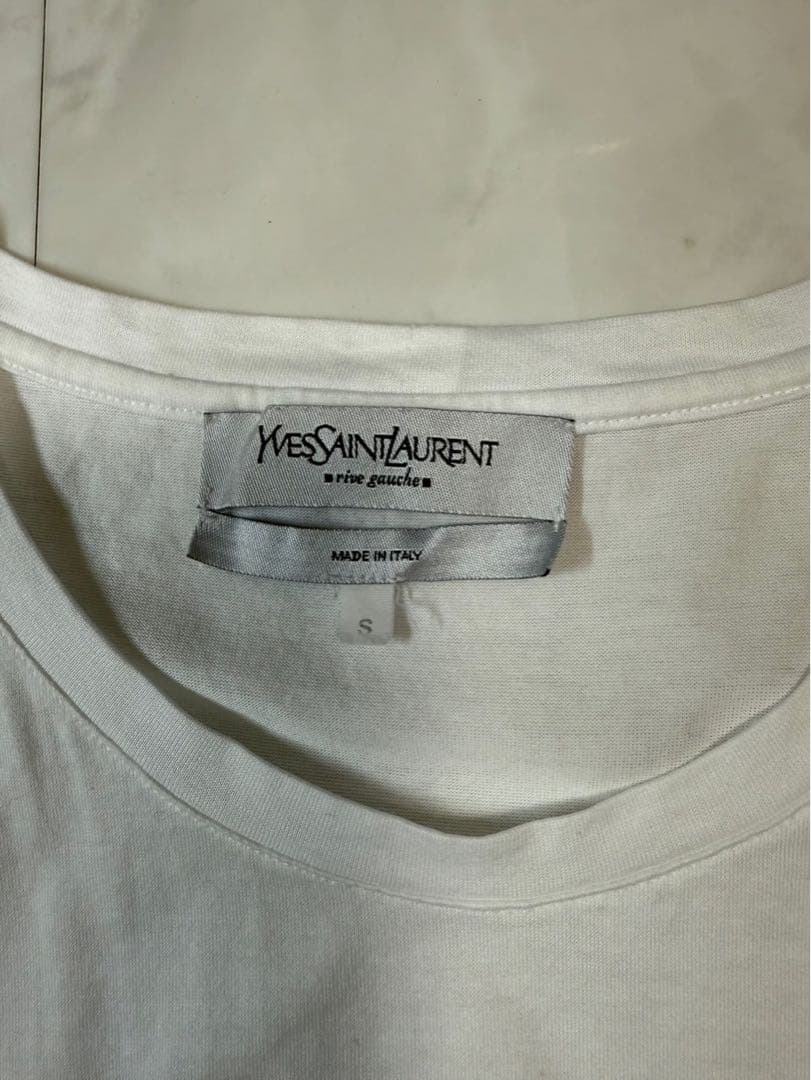 YSL イブサンローラン ノースリーブ タンクトップ ホワイト Sサイズ