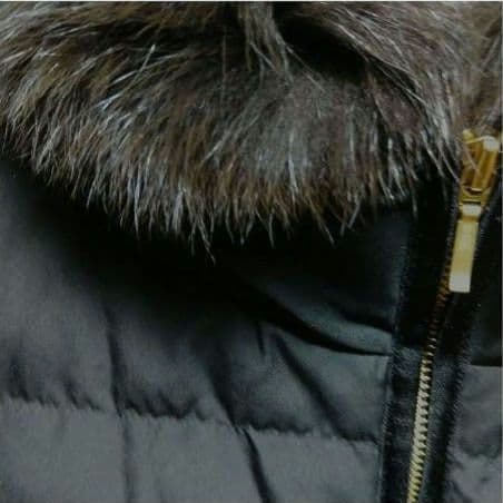 未使用✨エニィスィス　ポリダウンコート　黒　M　フォックスファー　Aライン