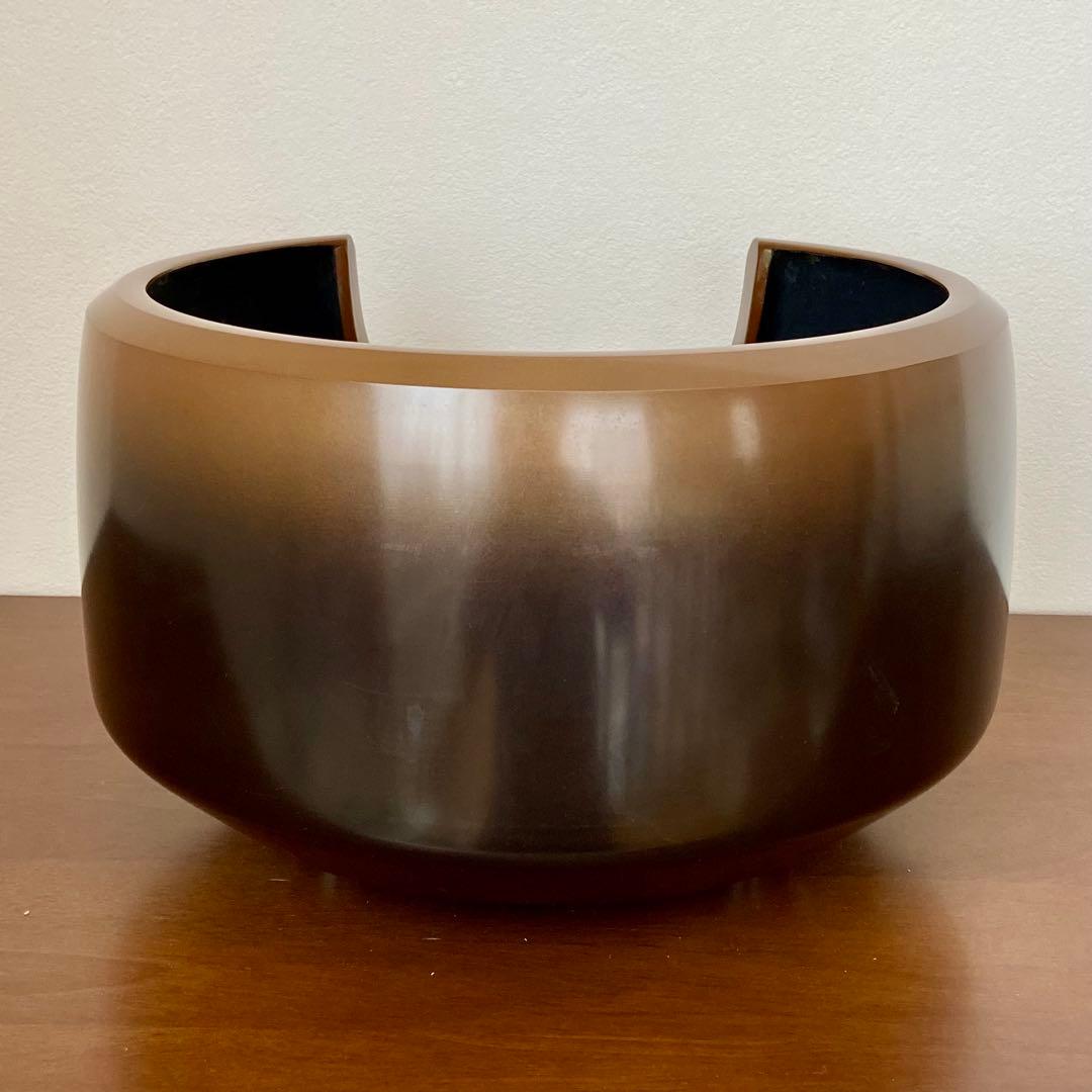 面取風炉 唐銅　鋳師 永洲　共箱入　茶道具　茶器　金属工芸　伝統工芸品