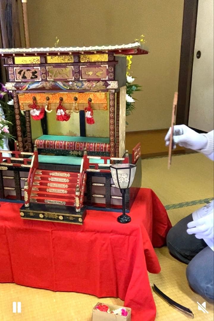 アンティーク　雛人形　雛御殿　御殿飾り