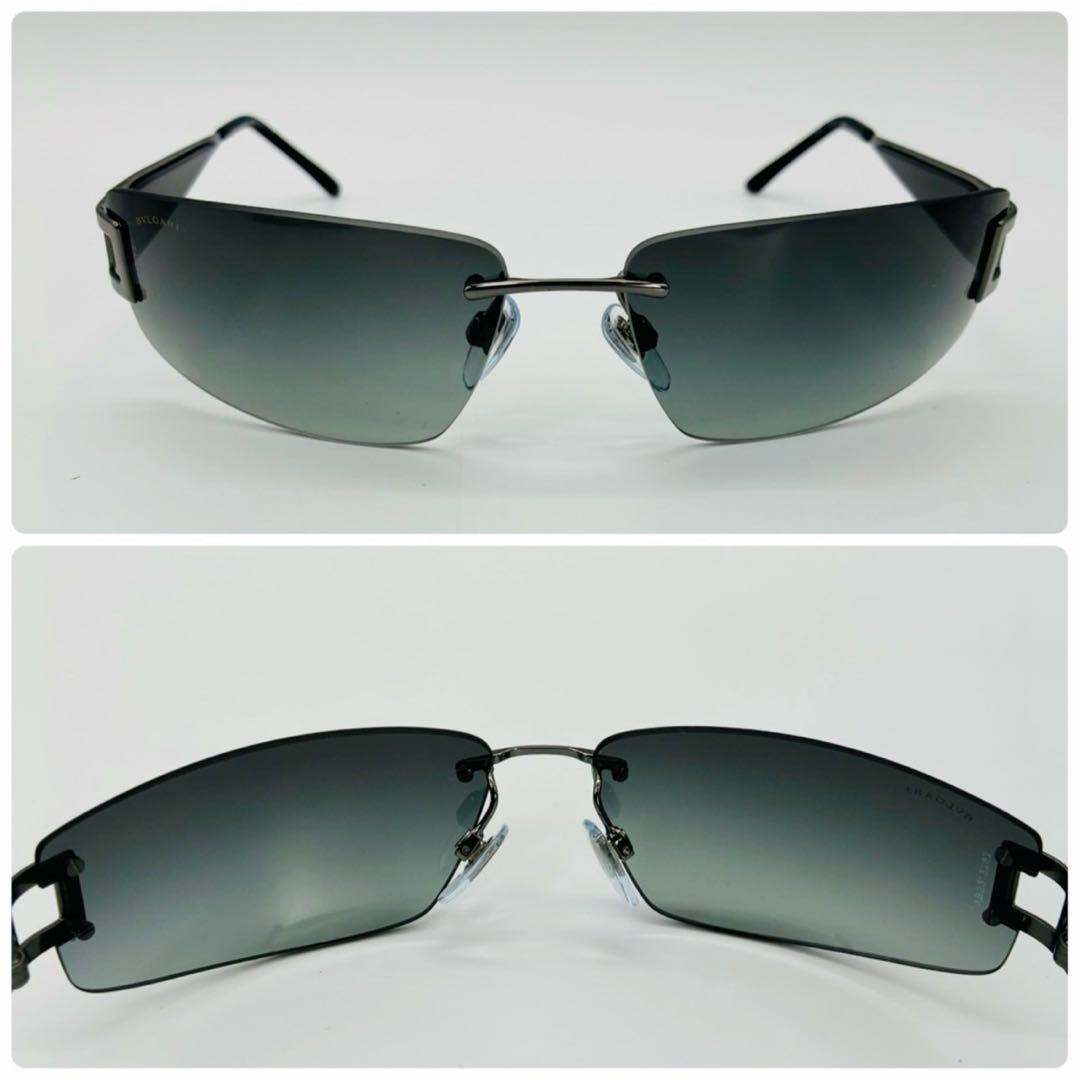 BVLGARI ブルガリ サングラス リムレス グラデーション イタリア製 黒