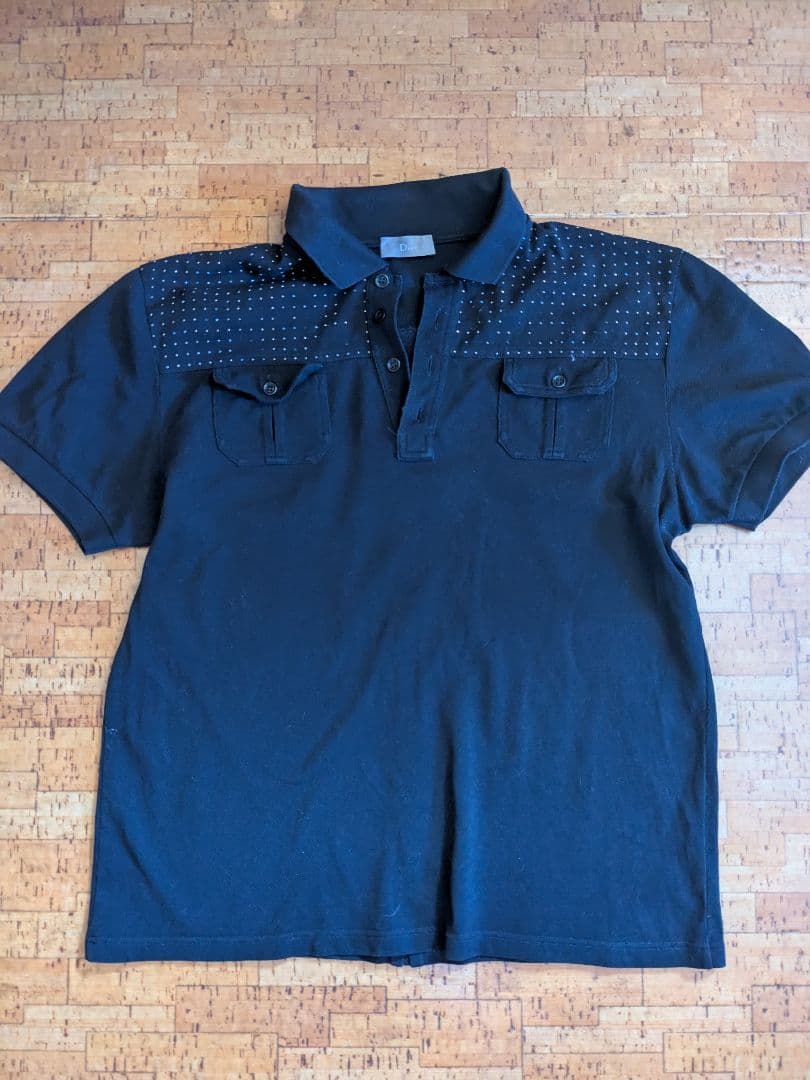 ディオールオム　スタッズ　ポロシャツ