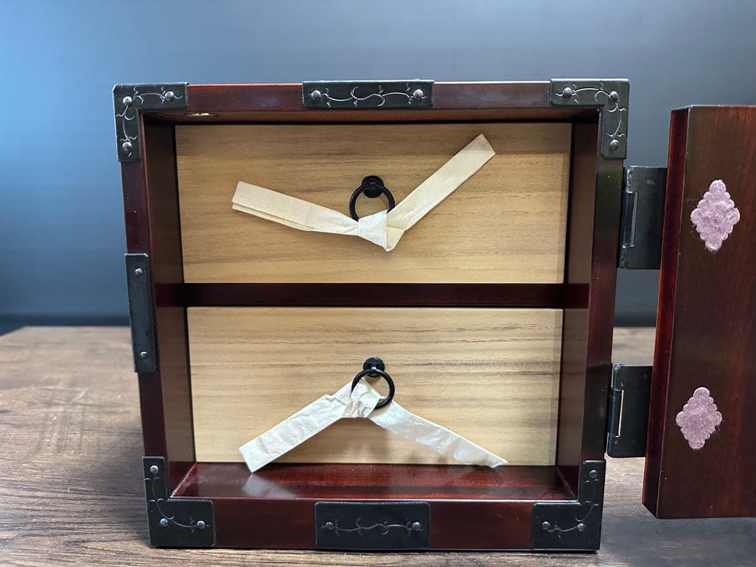 未使用美品　熊野洞 仙台箪笥 船箪笥 小箪笥 八寸帖箱 本漆仕上げ 伝統工芸品