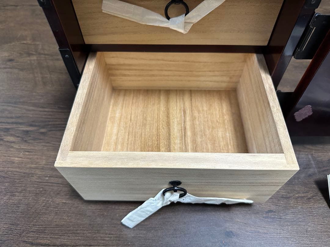 未使用美品　熊野洞 仙台箪笥 船箪笥 小箪笥 八寸帖箱 本漆仕上げ 伝統工芸品