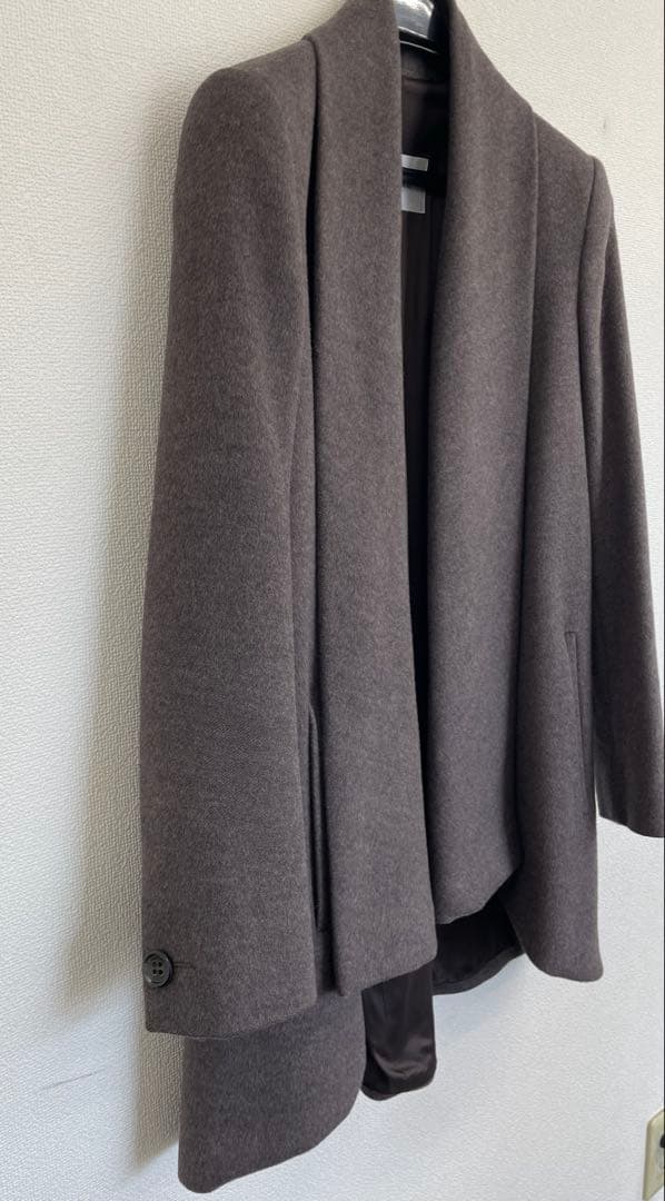 【E】【美品/高級ライン】MaxMara マックスマーラ ガウンコート　白タグ