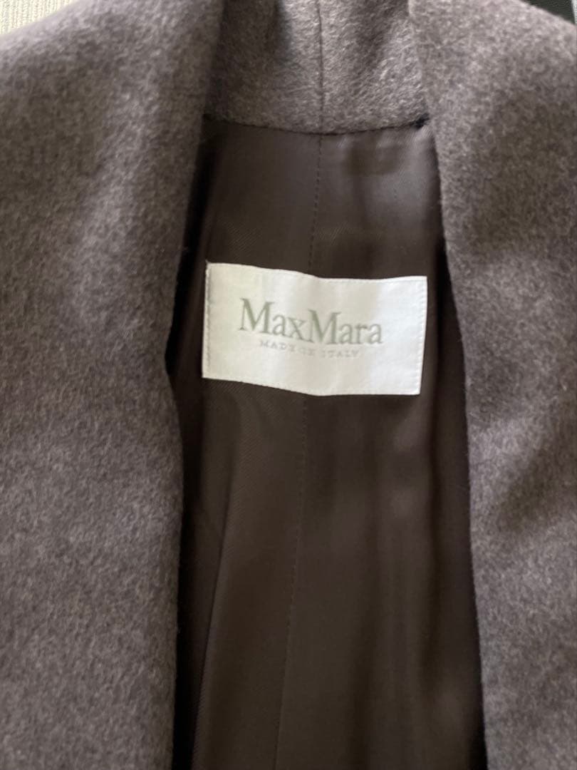 【E】【美品/高級ライン】MaxMara マックスマーラ ガウンコート　白タグ