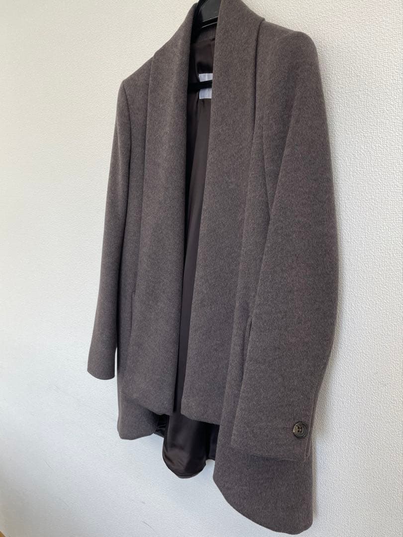 【E】【美品/高級ライン】MaxMara マックスマーラ ガウンコート　白タグ