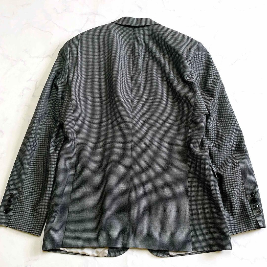 美品/XL◎ヒューゴボス テーラードジャケット マイクロ千鳥 50 トルコ製