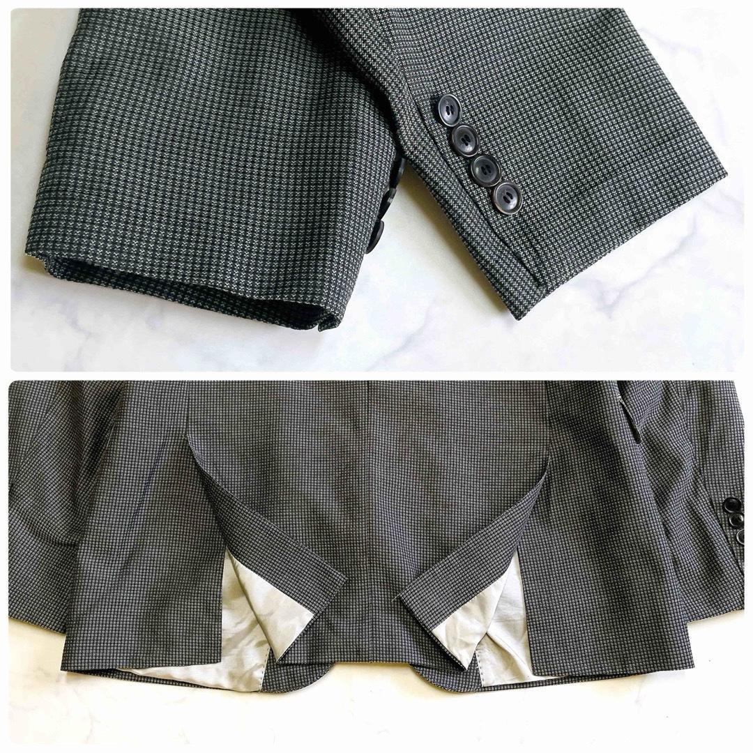 美品/XL◎ヒューゴボス テーラードジャケット マイクロ千鳥 50 トルコ製