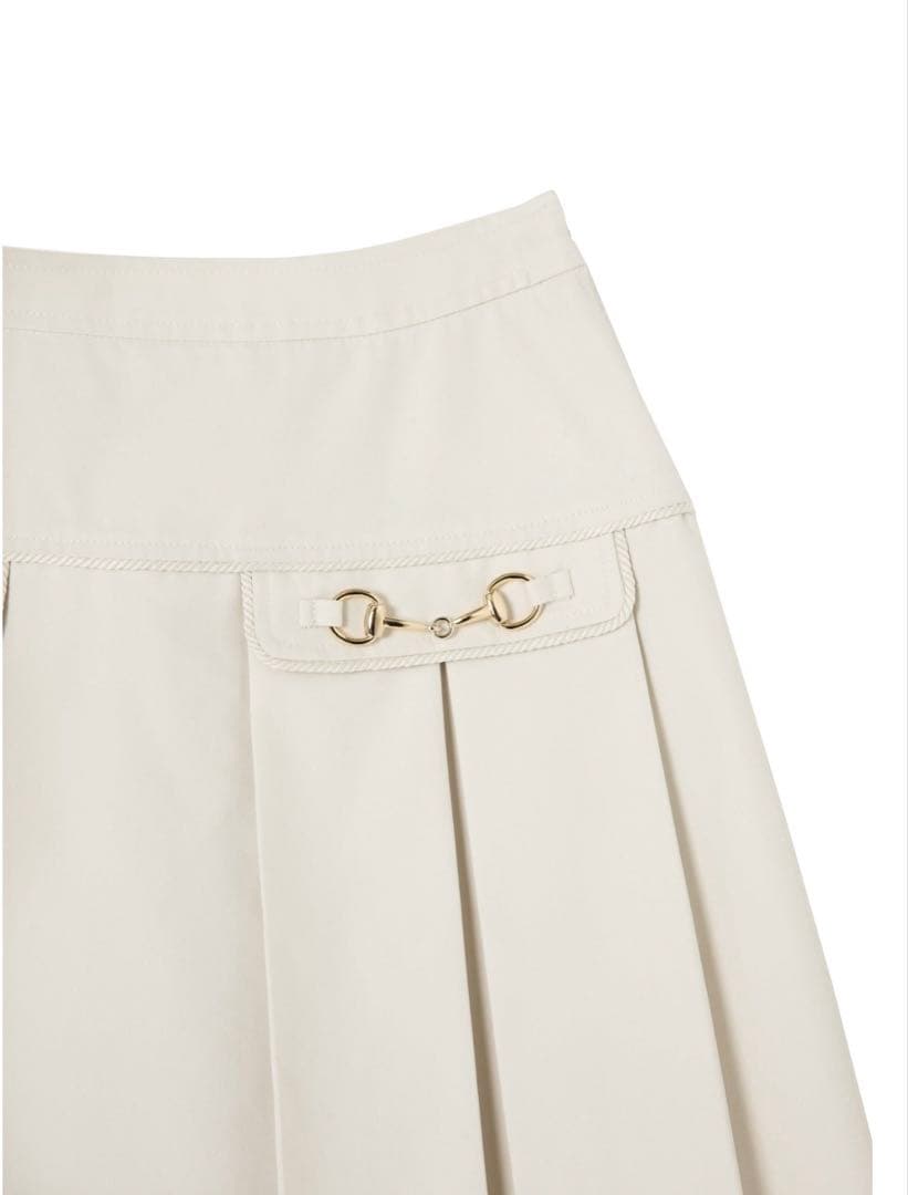 美品　Herlipto Pleated Mini Skirt ベージュ　S