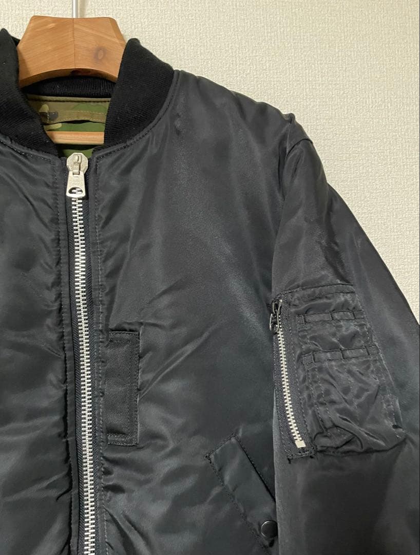 初期Let it Ride　レットイットライド　MA-1　リバーシブル　黒×カモ