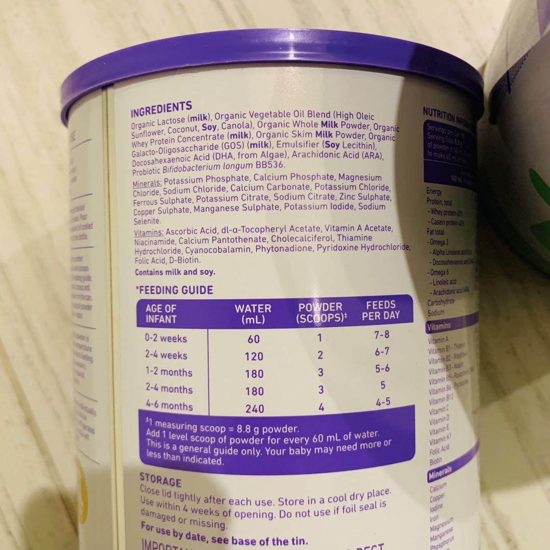 Bubs バブズ牛の粉ミルクス テップ1(0ヶ月〜6ヶ月)2缶