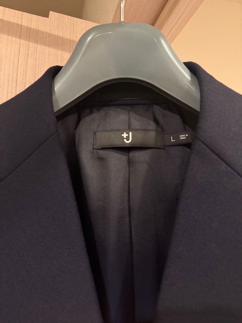 +J ユニクロ セットアップ L ウールジャケット
