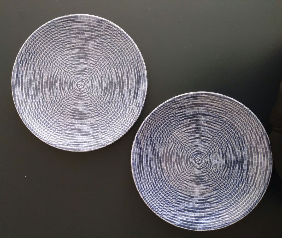 旧ロゴ 26cm 24h アラビア アベック プレート ブルー　2枚セット