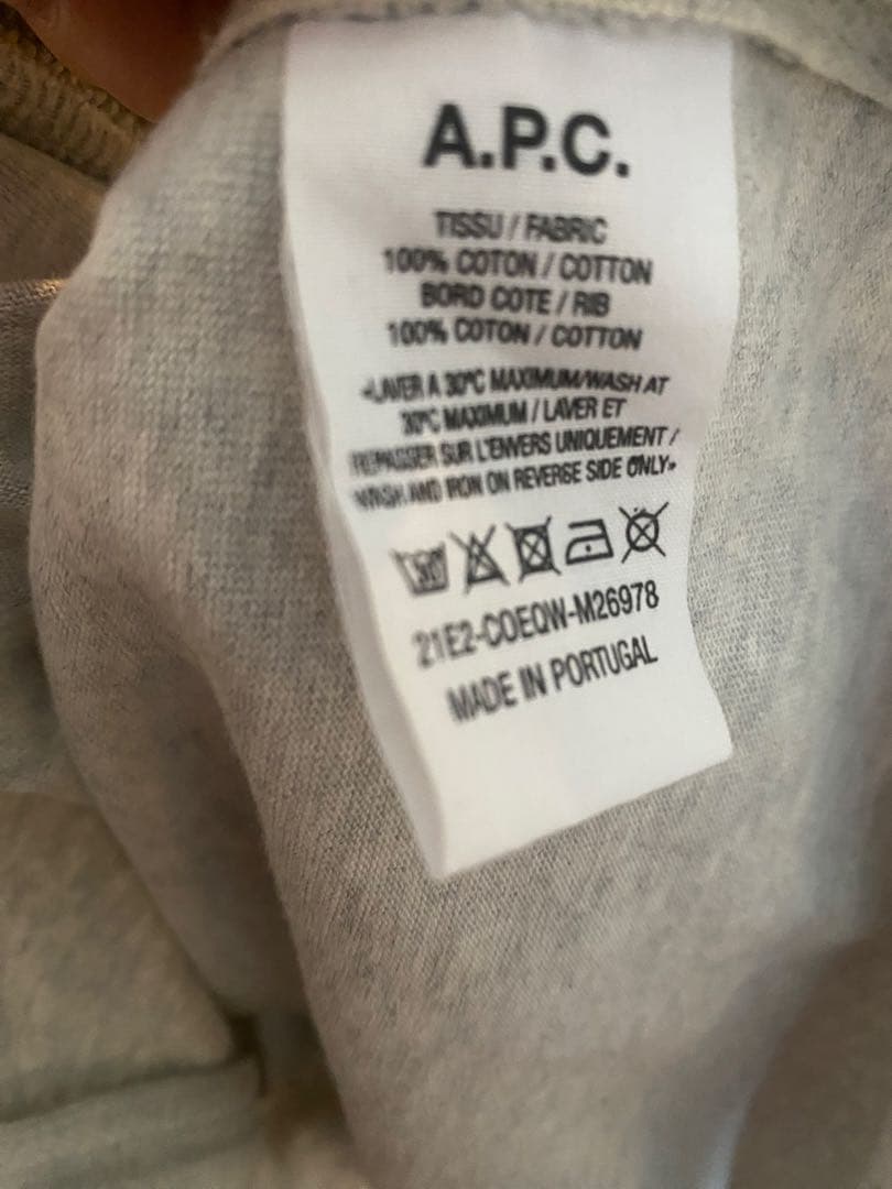 A.P.C.×sacai グレー コラボT XS 美品