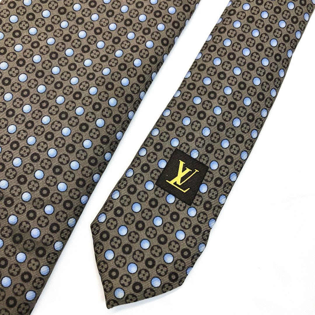 【極美品✨】LOUIS VUITTON ルイヴィトン ネクタイ　ブラウン