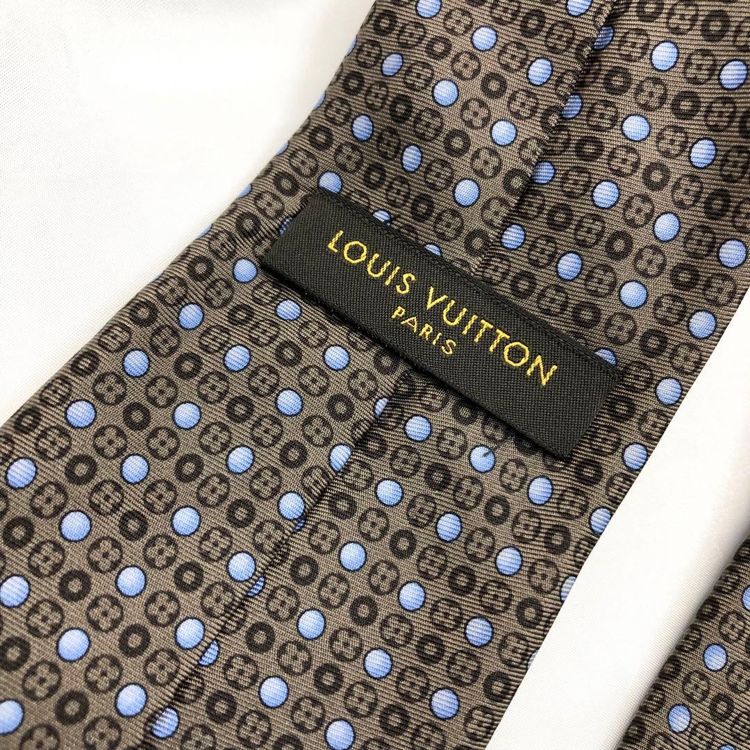 【極美品✨】LOUIS VUITTON ルイヴィトン ネクタイ　ブラウン
