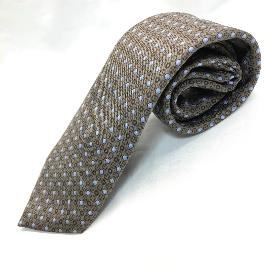 【極美品✨】LOUIS VUITTON ルイヴィトン ネクタイ　ブラウン