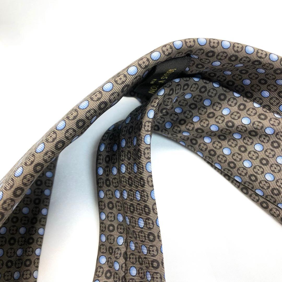 【極美品✨】LOUIS VUITTON ルイヴィトン ネクタイ　ブラウン