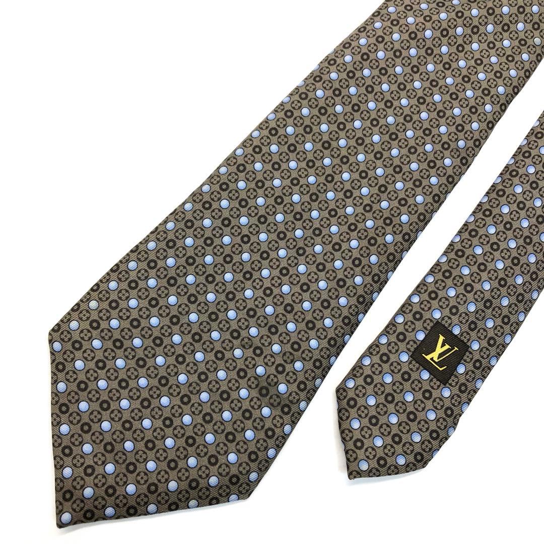 【極美品✨】LOUIS VUITTON ルイヴィトン ネクタイ　ブラウン