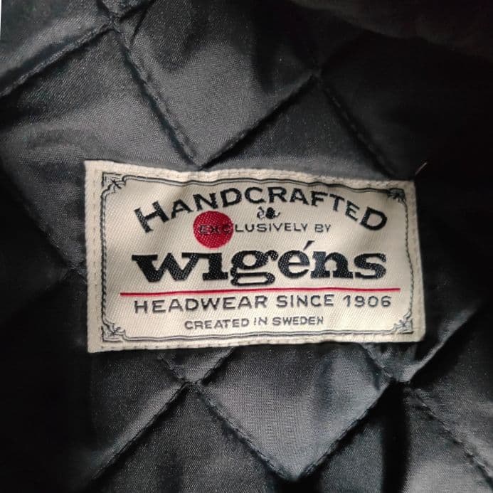 Wigens Seal本革 アザラシ毛皮 帽子 キャップ メンズ レディース 黒