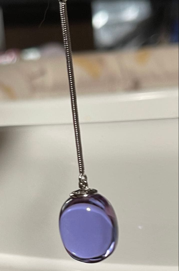 専用・タンタシオン・ペールバイオレット☆シルバーチェーン ネックレス