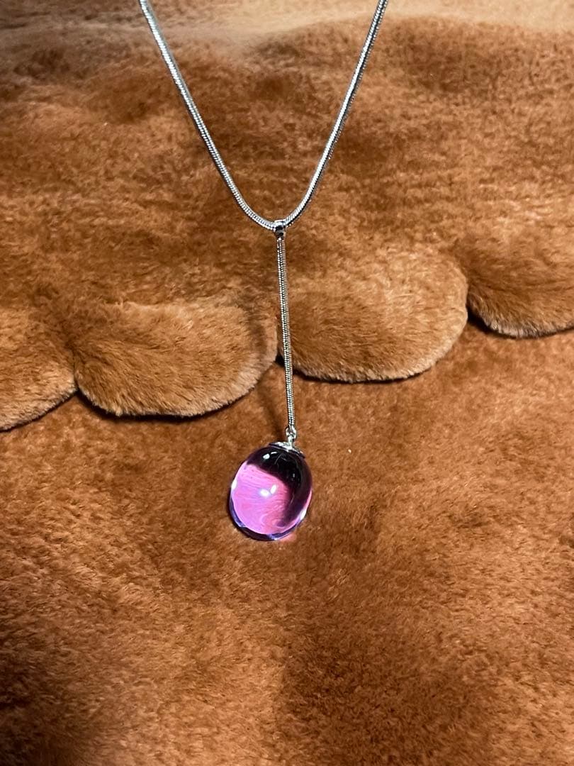 専用・タンタシオン・ペールバイオレット☆シルバーチェーン ネックレス