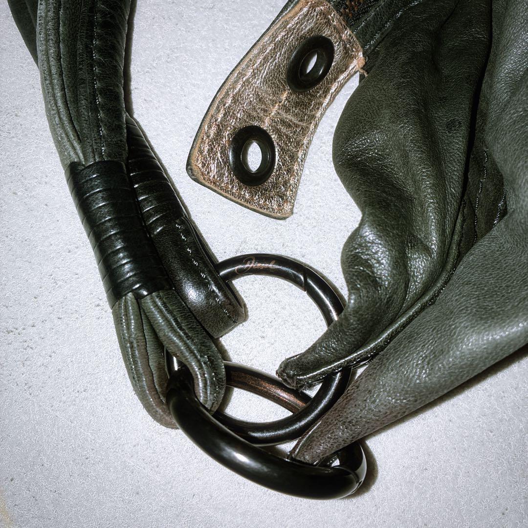 バッグ 00s diesel leather studs bag archive y2k