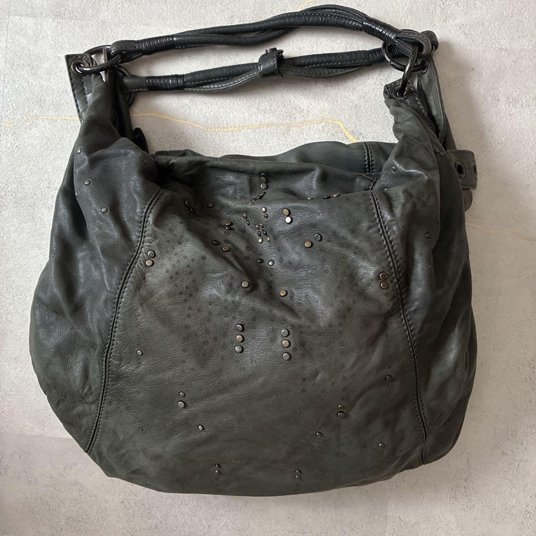 バッグ 00s diesel leather studs bag archive y2k