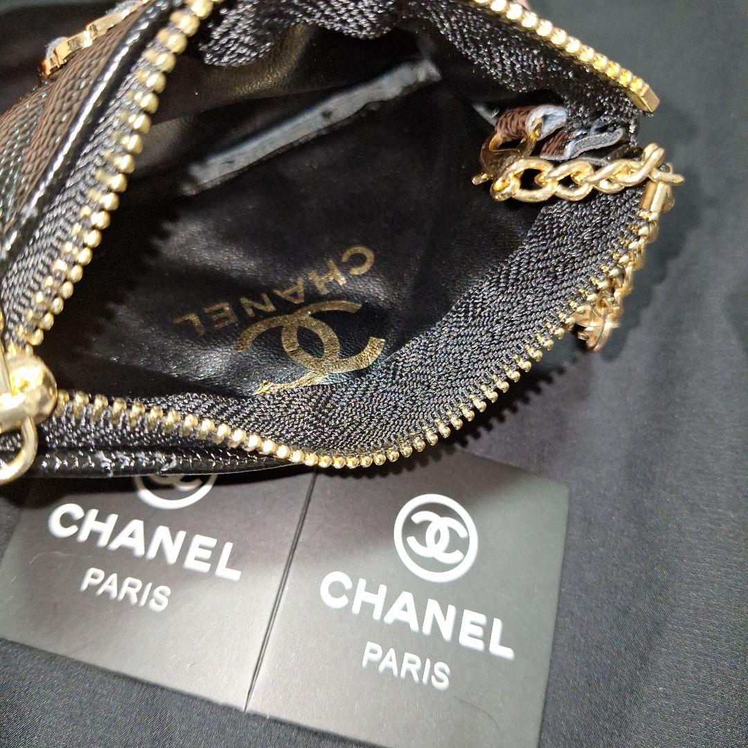 新品❣️シャネル ノベルティ ケース ブラックチェーンロゴ 激かわ♡